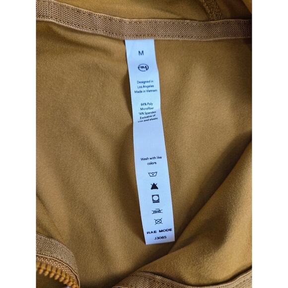 Rae Mode Sweatshirt Women's Medium Mustard Yellow Hoodie Cropped Half Zip - Picture 3 of 5